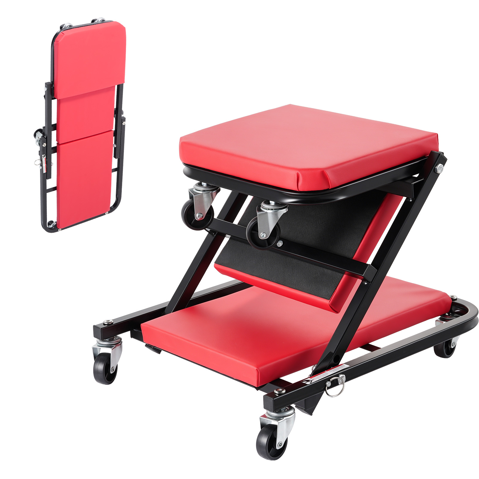 Garage Creeper Roller - เก้าอี้ช่างซ่อมรถแบบพับได้รูปตัว Z ขนาด 36 นิ้ว -