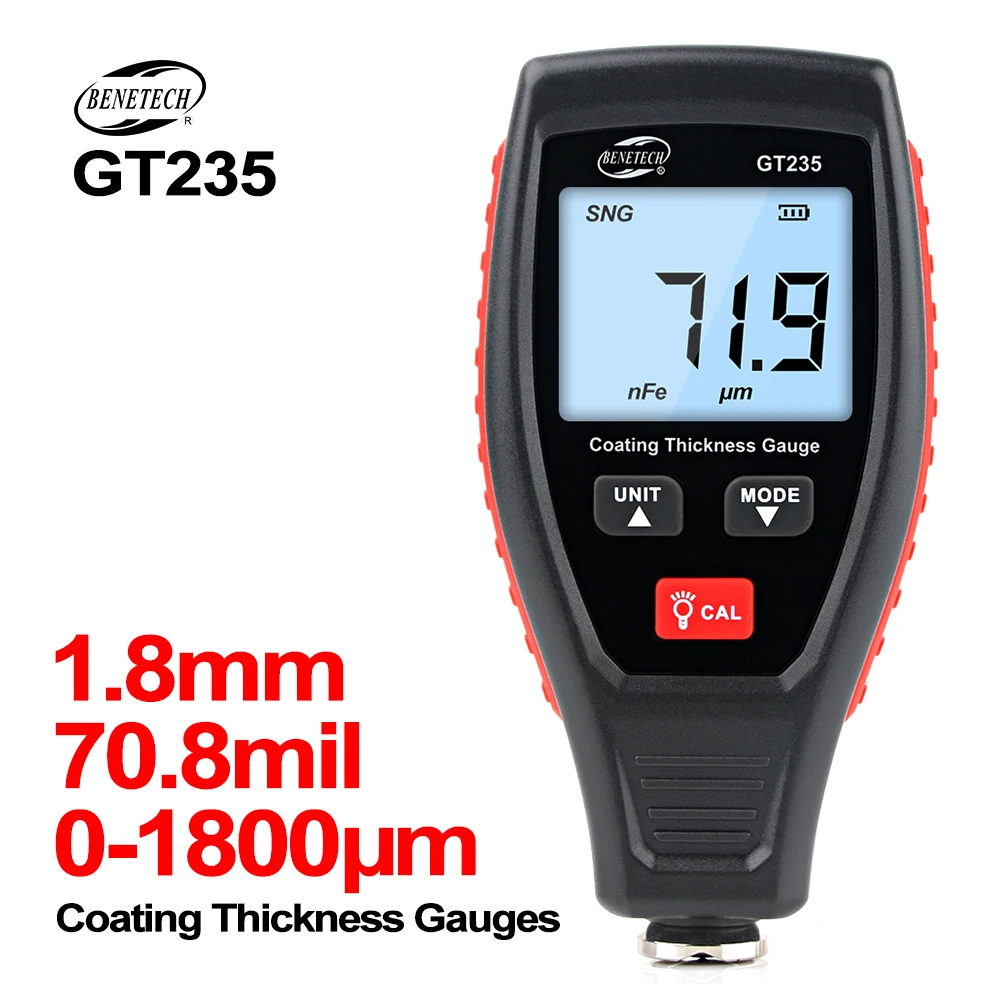 Paint Thickness Gauge - RZ เคลือบผิวสีมือถือเครื่องวัดความหนาสีรถสีความลึก Gauge Tester ช่วงการวัด 0