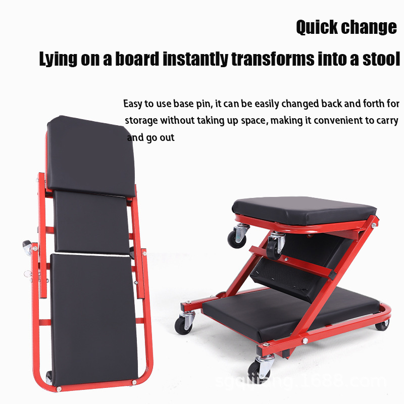 Garage Creeper Roller - ม้านั่งซ่อมรถยนต์ Mechanic Creeper, ของขวัญโรงรถ, ที่นั่ง Creeper