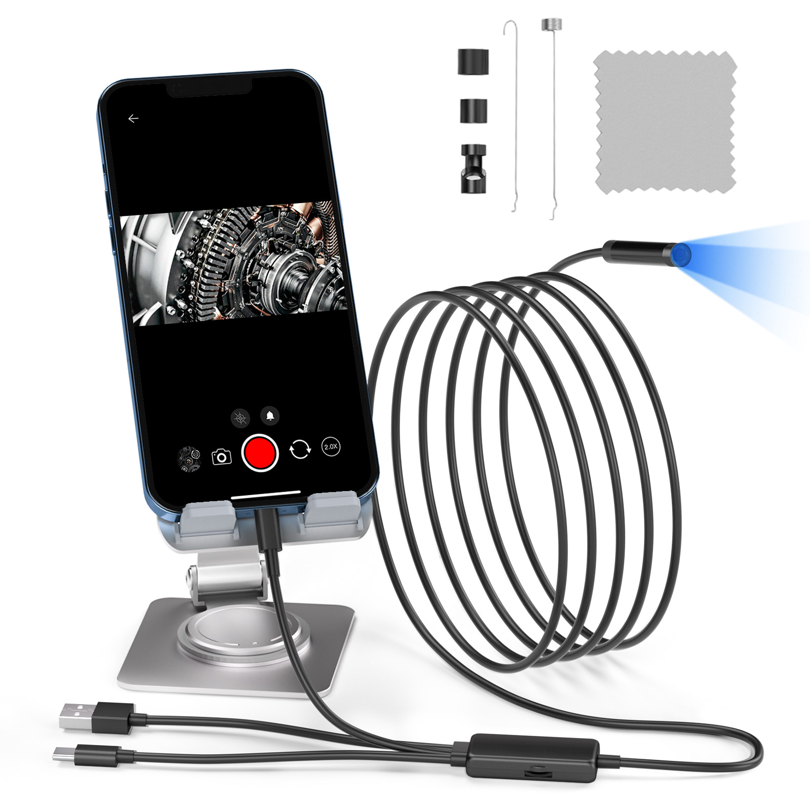 Endoscope Inspection Camera - กล้องเอ็นโดสโคปอุตสาหกรรม 3 in 1 ความละเอียด 1080P