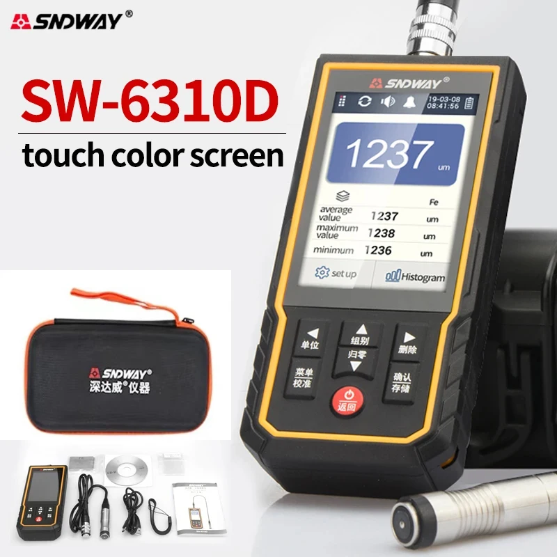 Paint Thickness Gauge - SNDWAY สีฟิล์มความหนา SW-6310D อุตสาหกรรม/ใช้รถ Dual-ใช้ 0-1700um