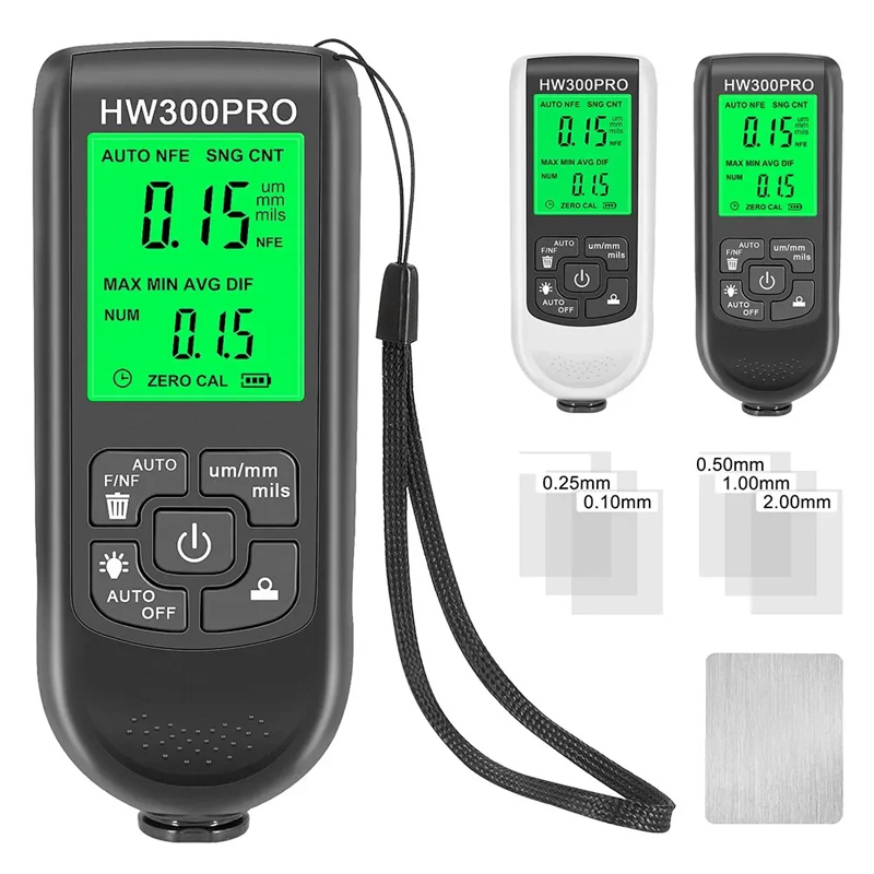 Paint Thickness Gauge - HW-300PRO สีรถฟิล์มอัตโนมัติความหนา 0-2000UM Fe & NFe