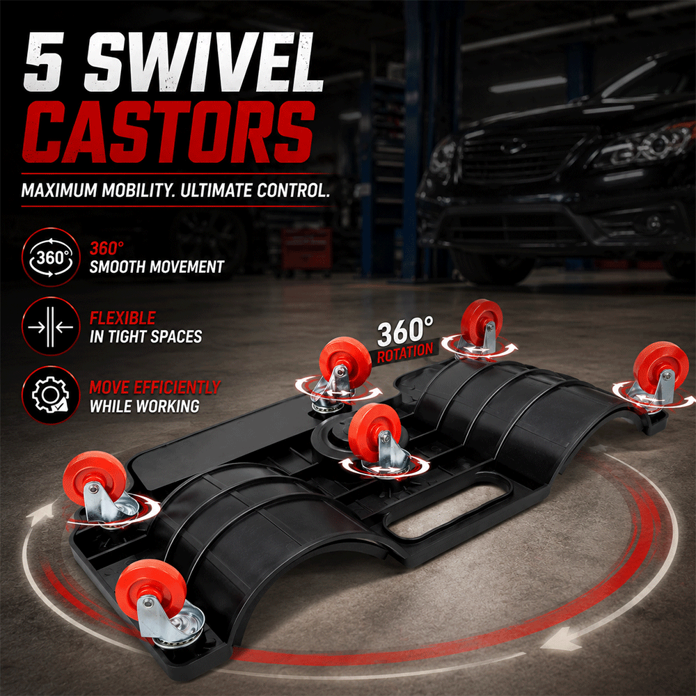 Garage Creeper Roller - เหมาะสำหรับซ่อมแซมแผ่นรองเข่า แผ่นรองล้ออเนกประสงค์ แผ่นรองกันลื่น แผ่นรองเข่าสำหรับซ่อมรถยนต์ เครื่องมือซ่อมแซมที่สะดวกสบาย
