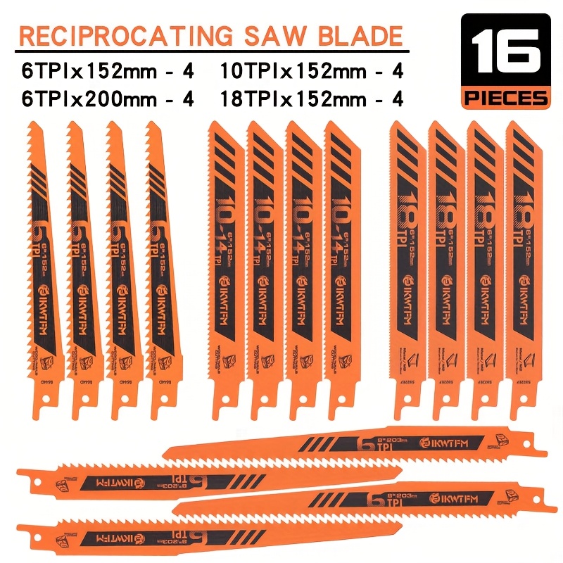 ชุดใบเลื่อย 16 ชิ้น/ชุด สำหรับ - Metal Saw Reciprocating บทวิจารณ์และราคา