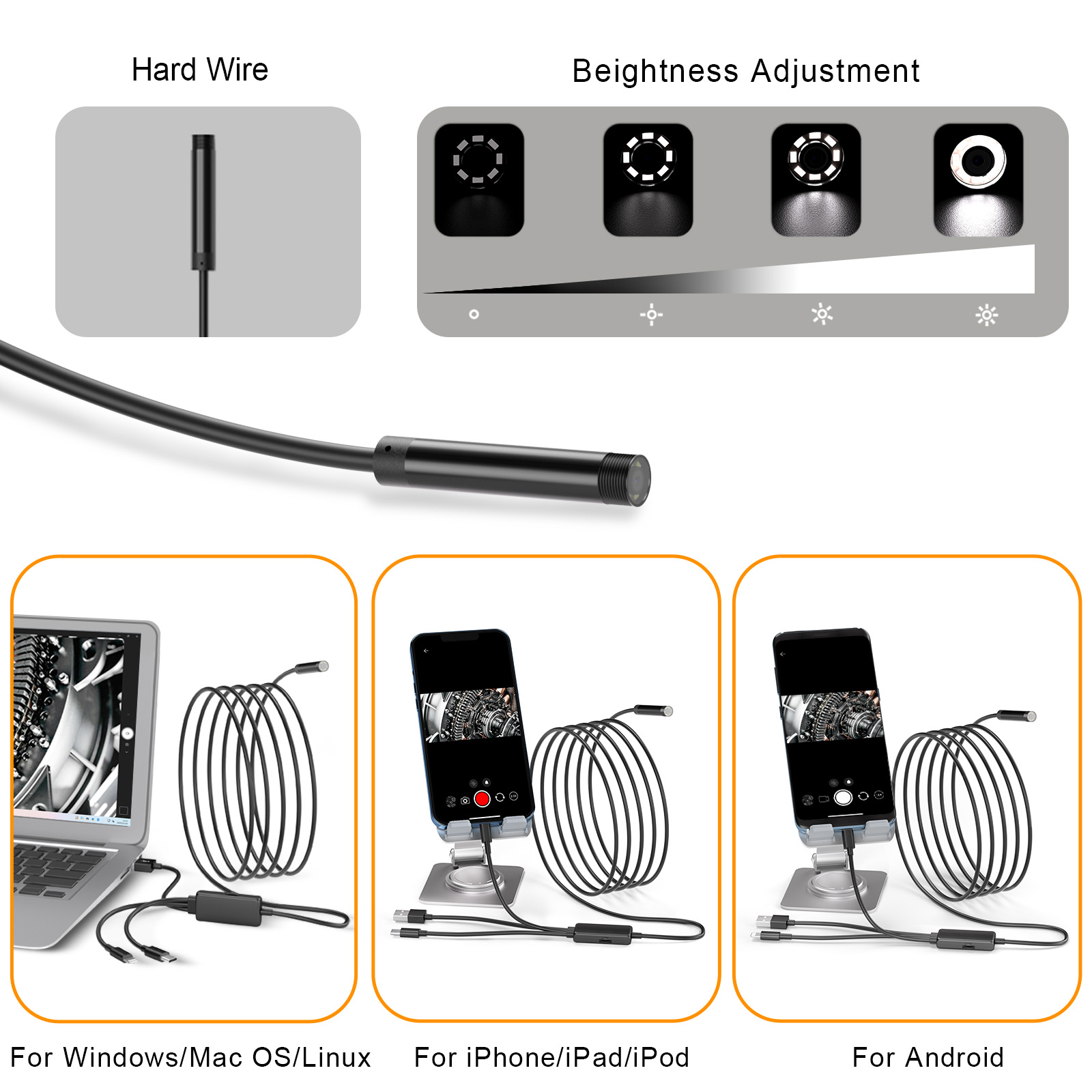 กล้องเอ็นโดสโคปอุตสาหกรรม 3 in - Endoscope Inspection Camera บทวิจารณ์และราคา