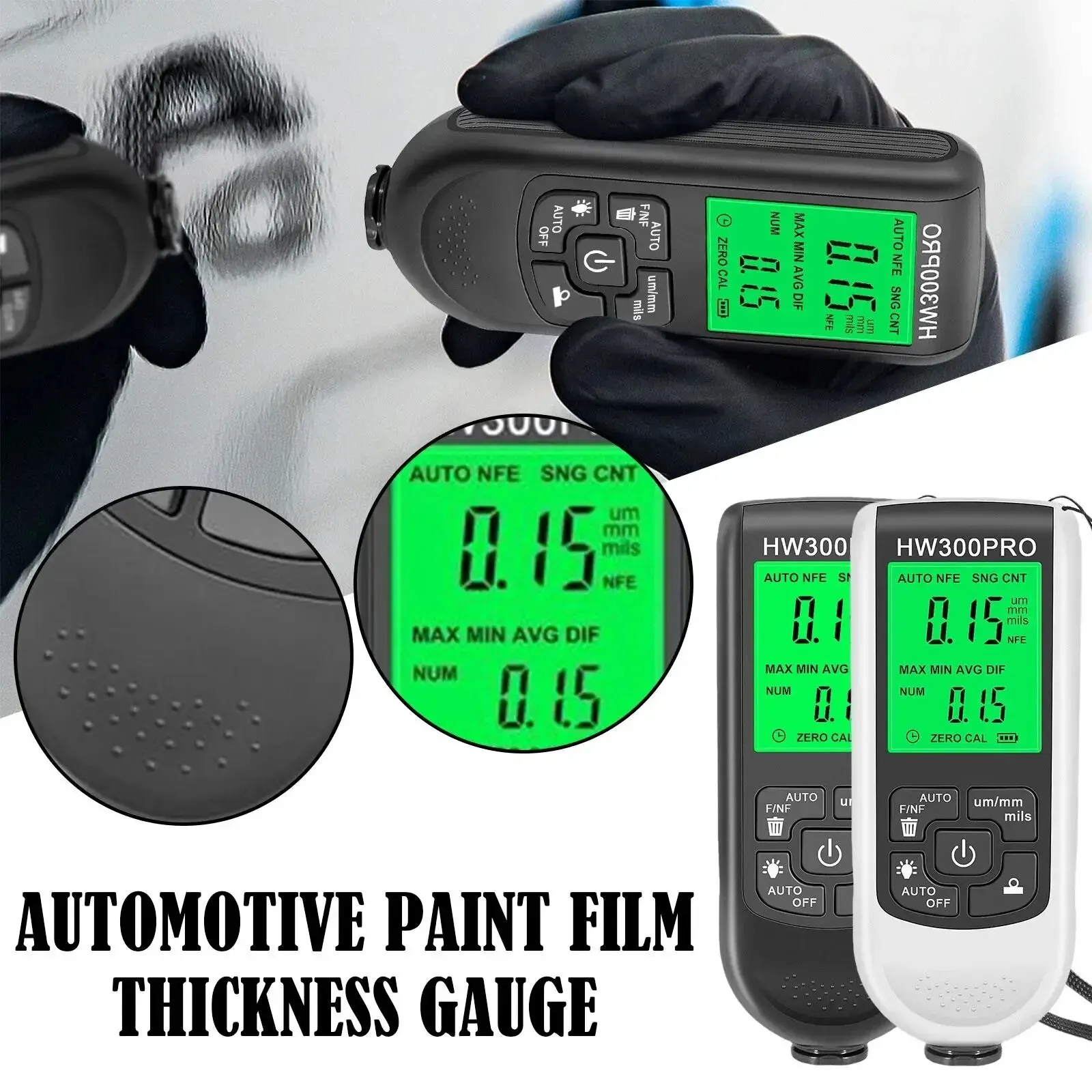 HW-300PRO เครื่องทดสอบความหนาข - Paint Thickness Gauge บทวิจารณ์และราคา