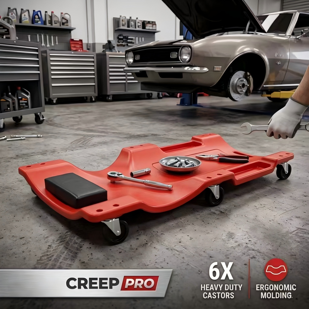 รถเข็นช่างซ่อมขนาด 40 นิ้ว 6 ล - Garage Creeper Roller บทวิจารณ์และราคา
